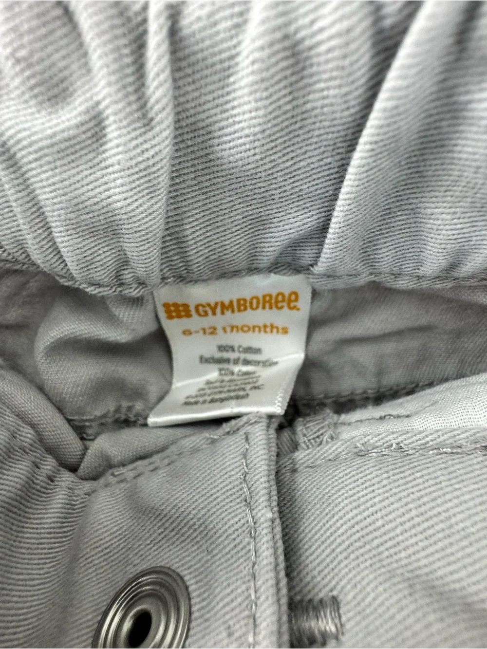 Gymboree Light Gray Pants with Red Trim